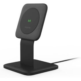 Genuine mophie - Snap+ 15W Fast Charge Wireless Charging Stand with MagSafe Compatibility I Color: Black