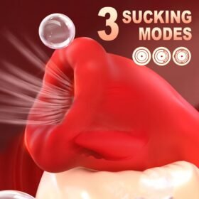 1pc Realistic Pocket Pussy Penis Training Masturbators Sex Toy For Men, Liquid Silicone Tongue Vibrator Rose Sex Toys With 3 Sucking & 9 Vibrating Modes, 360° Wrapping Sucking Vibrator Couple Sex Toys