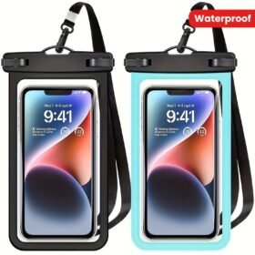 2 waterproof phone pouches, waterproof phone cases for iPhone 15 14 13 12 11 Pro Max, also for phone models under 7 inches