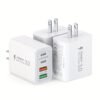 3 Pack 40W Fast Charging Block, 4-Port Charger Cube Power Brick Plug Box Base Adapter for iPad/Pro/Mini, iPhone 15/14/13/12, Galaxy, Motorola, Sony, Google Pixel, Tablet