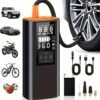 [Digital Tire Inflator] 150 PSI Portable Tire Inflator, Air Compressor Air Pump - Digital Pressure Gauge, Strong Light For Car, Motorcycle, Electric Bike, And Bicycle