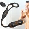 [Thrusting Prostate Massager] Remote Control Thrusting Anal Vibrator Prostate Massager - Dual Cock Ring, 3 Thrusting & 10 Vibrating Modes, Anal Plug G Spot Vibrator Adult Toys For Men Couples
