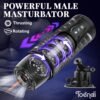 1pc ErosMax USB Rechargeable Automatic Male Masturbator with 3D Textured Head, 7 Thrusting & Rotating Modes, Hands-Free Operation, Visual Window, and Suction Base - Adult Male Sex Toy with 1500mAh Lithium Battery