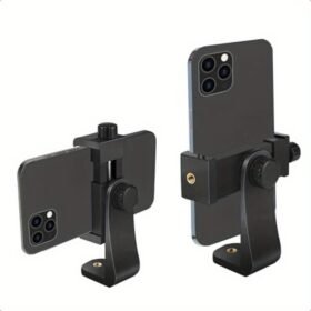Ailun Dual-Angle Vertical & Horizontal Phone Holder with 360° Rotatable Adjustable Clip, 1/4" Screw Tripod Mount for iPhone Android Phones & Selfie Sticks - Lightweight Portable Design, Inner Padding Protection, Social Media Tool, Flexible Positioning, Secure Phone Grip