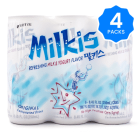 Lotte Milkis Soda Drink Milk and Yogurt Flavor 250 ml x 4 pack