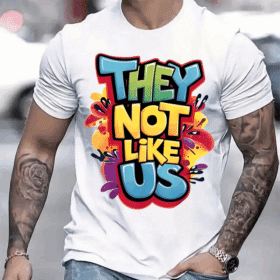 THEY NOT LIKE US Mens TShirt Comfortable Crew Neck Casual Cotton ShortSleeves Soft Breathable Top Menswear Tshirt Summer Spring Streetwear Cotton Fabric Trendy Letter Print