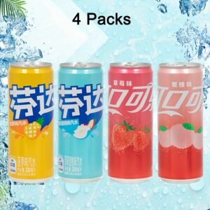 Coca Cola Coke And Fanta Morden Cans Packing Mix Flavors Randomly 11.16oz*4 Packs
