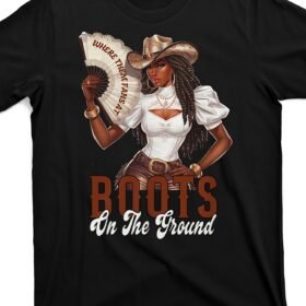 Where Them Fans at Boots on Da Ground Cowgirl Linedance T Shirt_Wtf7737827 At_Black_Product_Image Design Street Trending Style Casual Love Lover Tee Men'S Comfortable Cotton Round Neck Short Sleeves T-Shirt