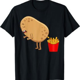 Funny French Fries Designs For Men Women Potato Food Eaters T-Shirt Summer Comfortable Casual Short Sleeve T-Shirt