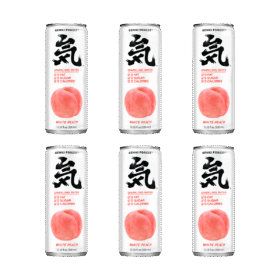 6x10 Packs Chi Forest Genki Forest White Peach Soda Sparkling Water Value Pack - 0 Sugar 0 Calories, Refreshing Fruity Flavor, 11.15fl.oz Cans, Allergen-Free, Perfect for Sharing & Gifts