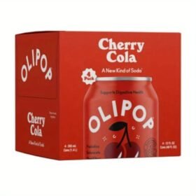 OLIPOP Prebiotic Soda, Cherry Cola, Shelf Stable