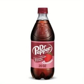 Dr Pepper Strawberries and Cream Soda Pop 20 fl oz Bottle