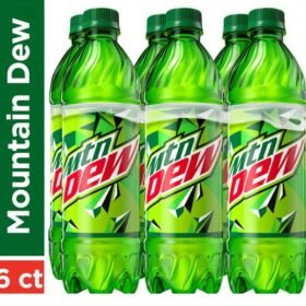 Mountain Dew Soda - Pack, Beverage Packaging, Bold Bottle Shape, Clear Plastic Bottles, Carbonated Drink, Eyecatching Design, Lightweight Packaging, Soft Drink, Drink Lovers
