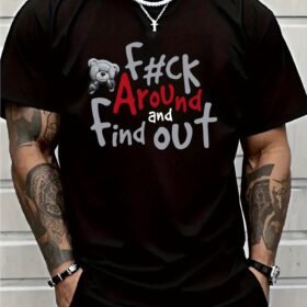 One Piece, 100% Cotton, High Street Cool And Stylish Versatile T-Shirt, Boxer Bear, Interesting And Exquisite Letter Pattern T-Shirt, Men'S Short Sleeved Printed T-Shirt, Round Neck High Street Pure Cotton Short Sleeved T-Shirt, Fashionable And T-Shi