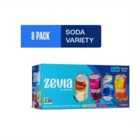 Zevia Zero Sugar 0 Calorie Variety Soda 12fl.oz 8pcs Cans