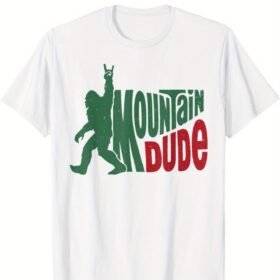 Mountain Dude T-Shirt | Funny Outdoor Enthusiast Graphic | Men's Black 100% Cotton Tee | Perfect Gift for Adventure Lovers & Friends
