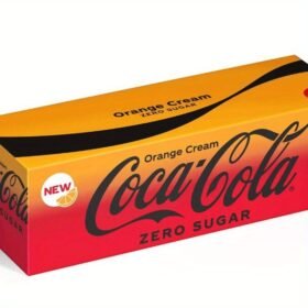 12 Pack Coca-Cola Zero Sugar Orange Cream Fridge Pack Cans - 12fl.oz Cans, New Orange Cream Flavor, Zero Calorie Sugar-Free Diet Soda, Refreshing Citrus Taste, Fridge Pack Packaging for Easy Storage, Vibrant Can Design, Sleek Can Design