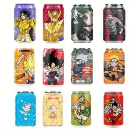 Ocean Bomb Dragon Ball, Naruto, Pretty Girl, One Piece, Attack on Titan, Saint Seiya Co-branded Sparkling Water 11.16oz*1/2/3 Bottles